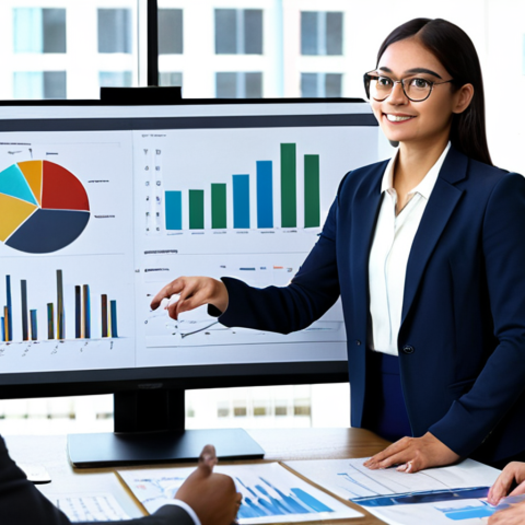 **
A young professional, fully clothed in appropriate business attire, confidently presenting a data analytics report in a modern office setting. The report displays charts and graphs showing positive growth. The background includes a diverse team collaborating around a table. Safe for work, professional, appropriate content, perfect anatomy, natural proportions, well-formed hands, proper finger count, modest clothing, high quality.
**