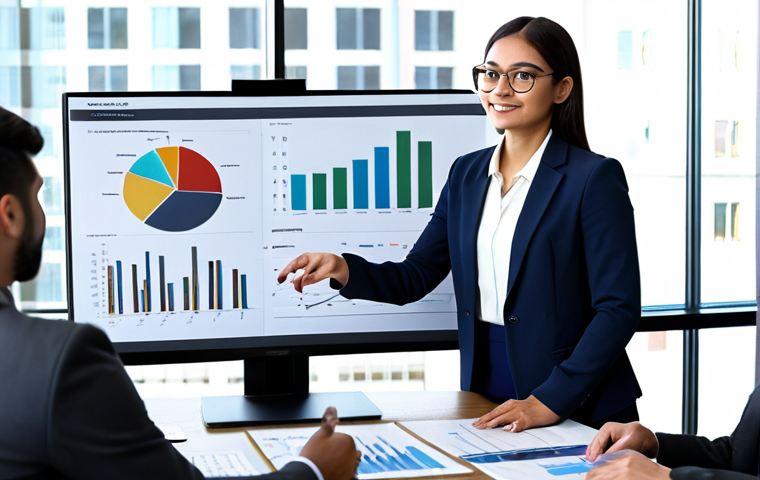 **
A young professional, fully clothed in appropriate business attire, confidently presenting a data analytics report in a modern office setting. The report displays charts and graphs showing positive growth. The background includes a diverse team collaborating around a table. Safe for work, professional, appropriate content, perfect anatomy, natural proportions, well-formed hands, proper finger count, modest clothing, high quality.
**