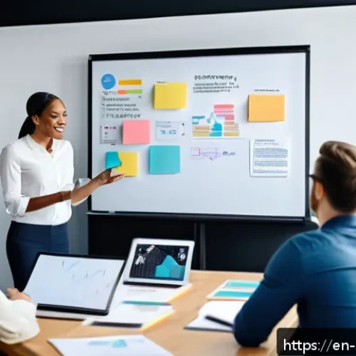 Home 33 브랜드 커뮤니케이션 필수 역량과 스킬셋 - A modern marketing team brainstorming session in a bright, open office space with diverse profession...