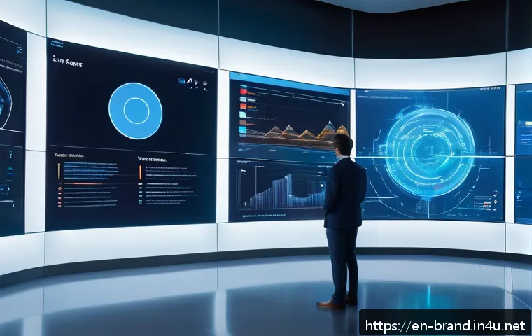 브랜드 커뮤니케이션 필수 트렌드 보고서 - A futuristic marketing control room showcasing AI-driven personalization: a diverse team of professi...